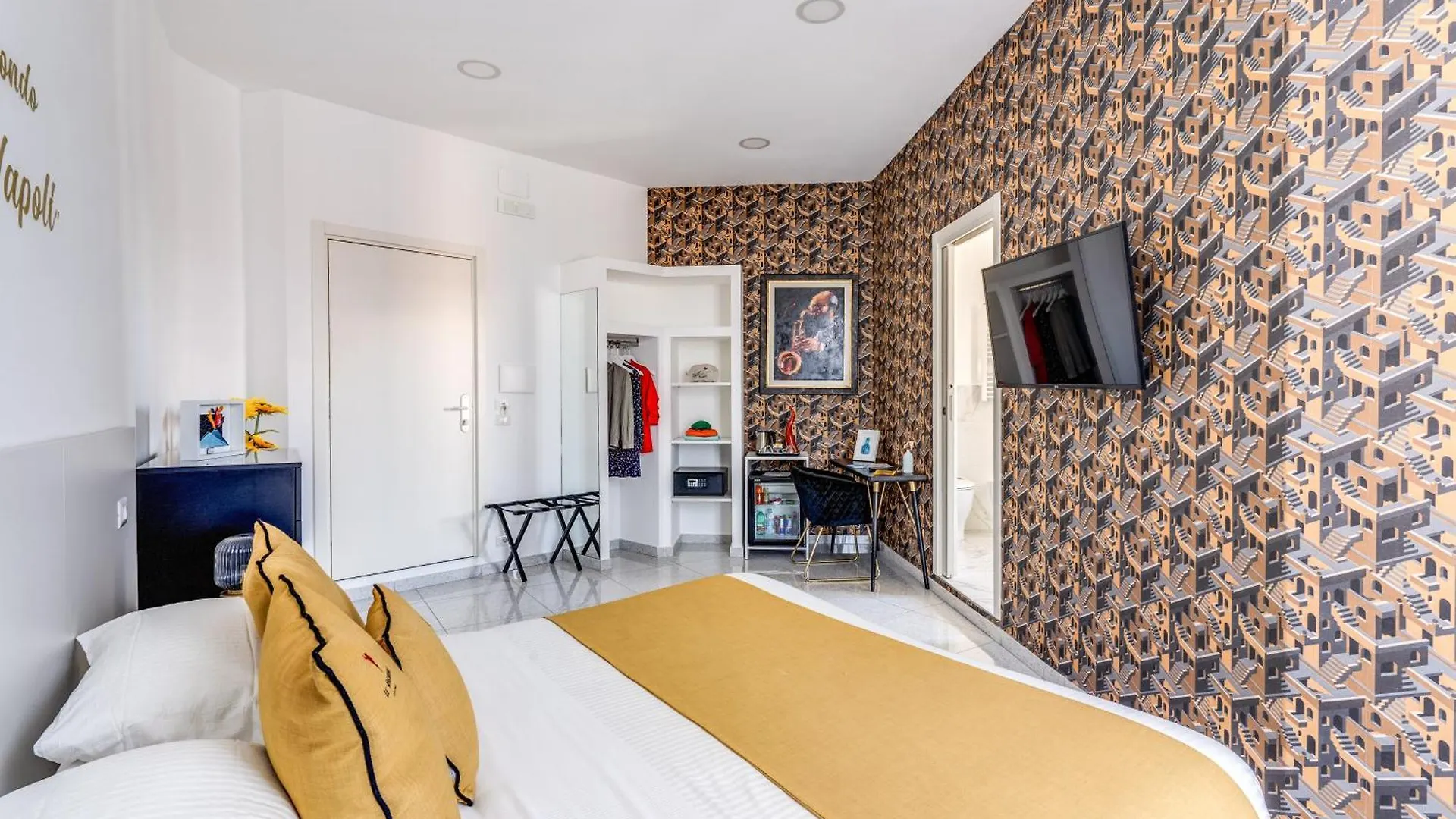 ** Alojamento de Acomodação e Pequeno-almoço Le Angioine Rooms Nápoles Itália